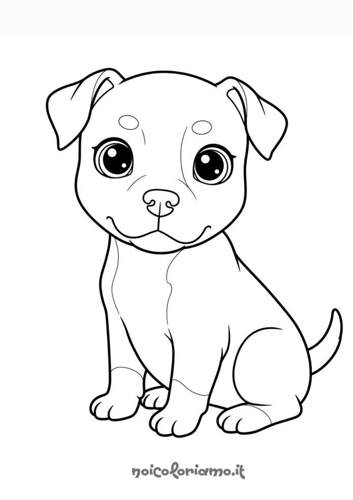 Dolce pitbull da colorare
