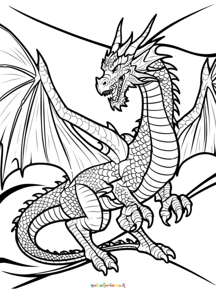 Drago da colorare