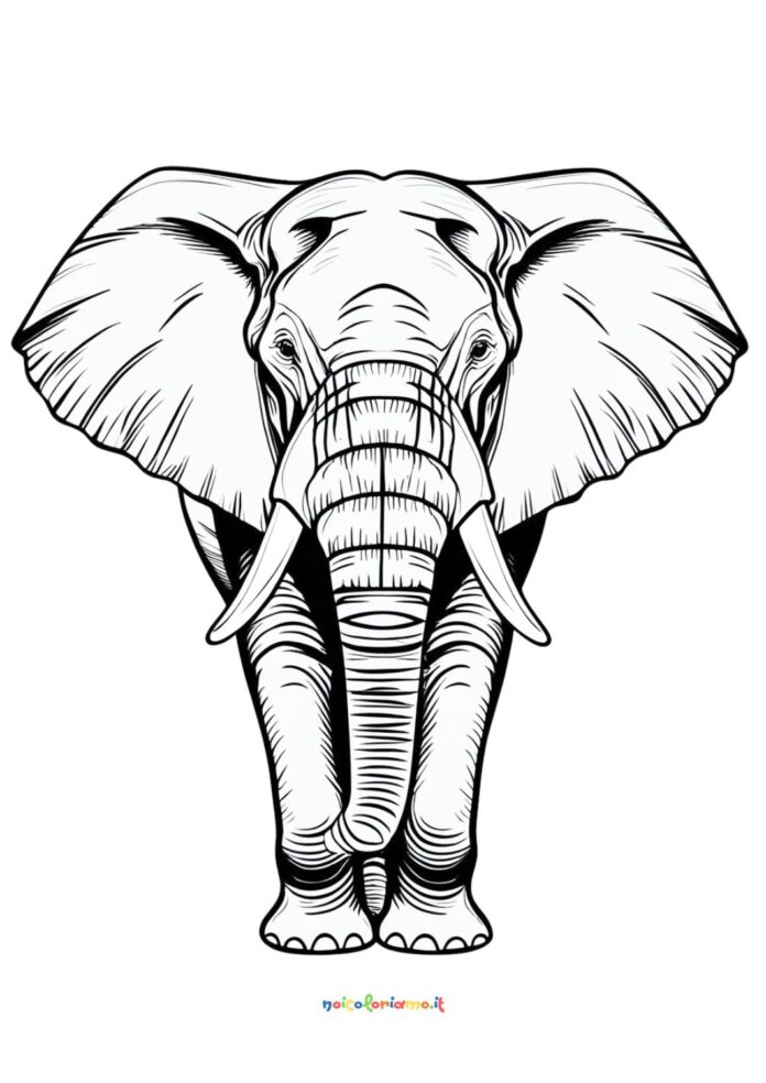 Elefante da colorare