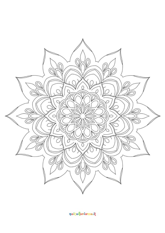 Fiore Mandala da colorare