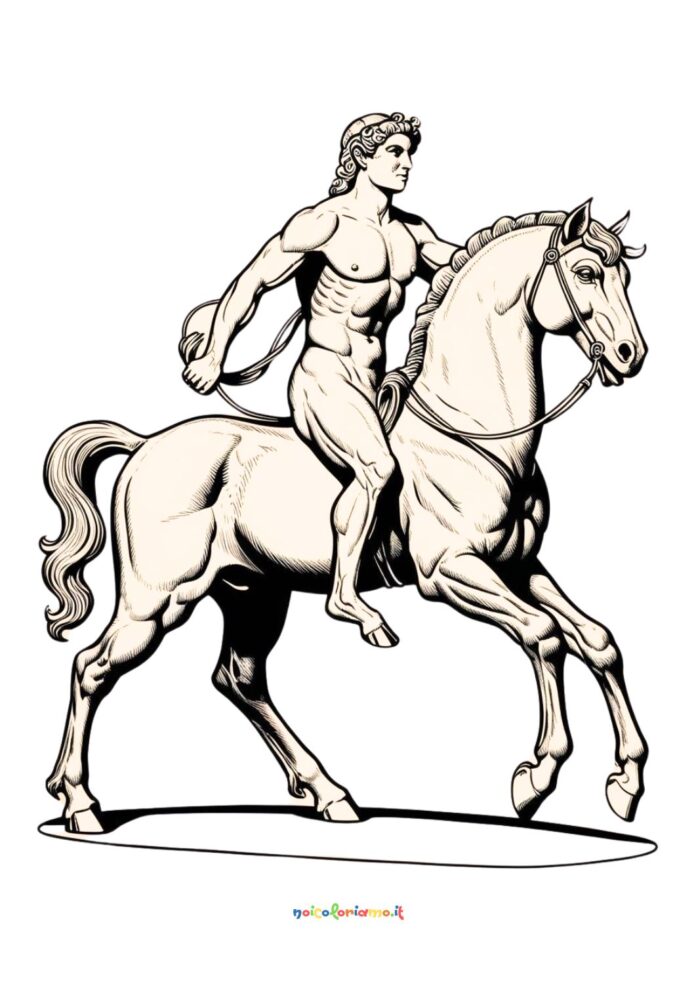 Leggendario cavallo da colorare