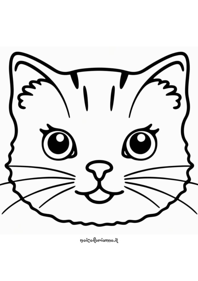 Musetto di Gatto da colorare