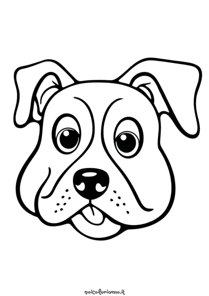 Muso coccoloso di cagnolino da colorare