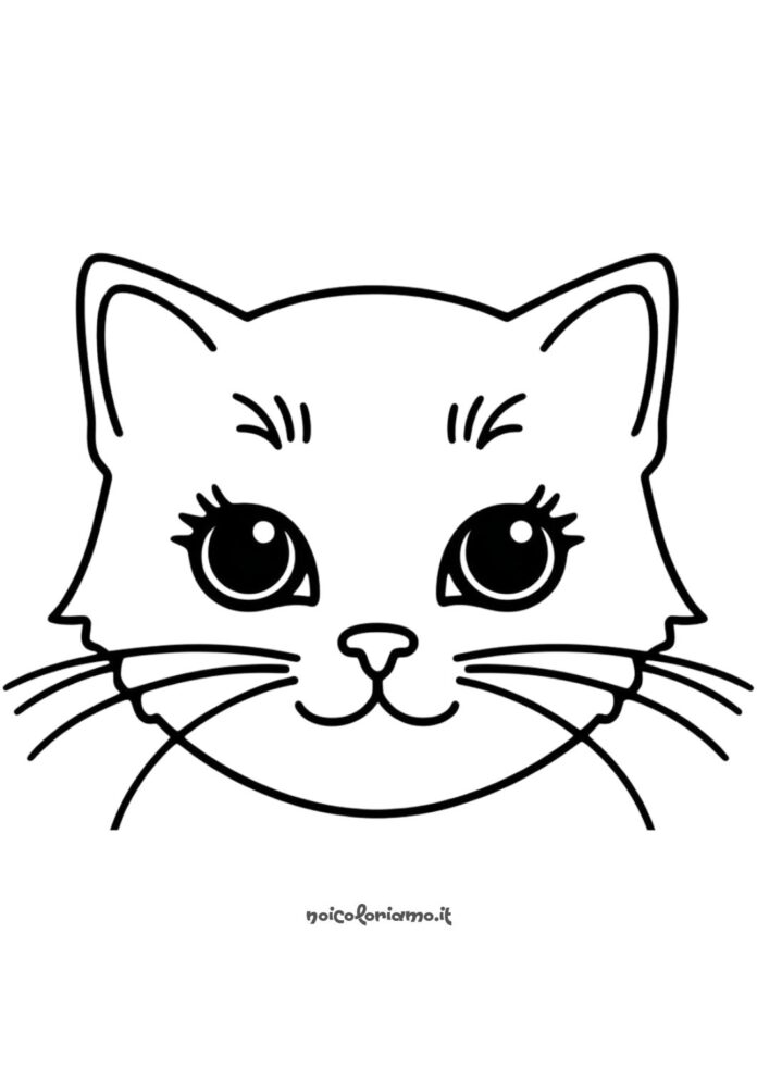 Muso di Gatto da colorare