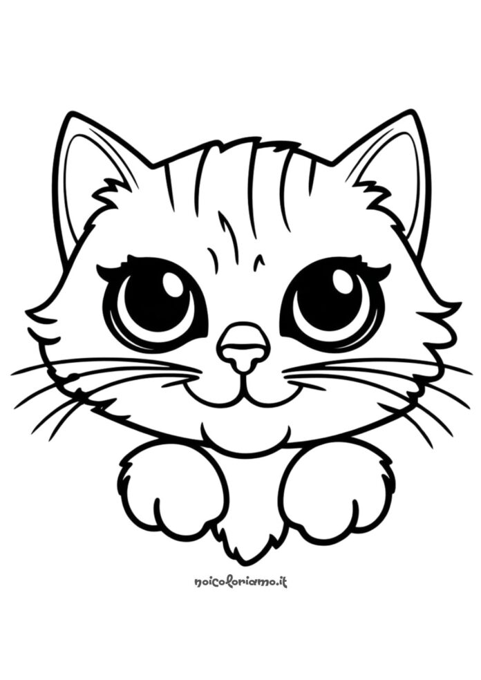 Muso di Gatto da riempire di colore