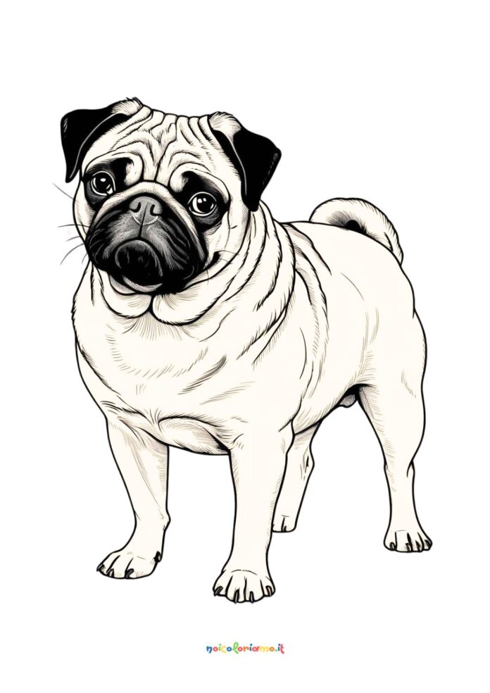 Piccolo Carlino da colorare