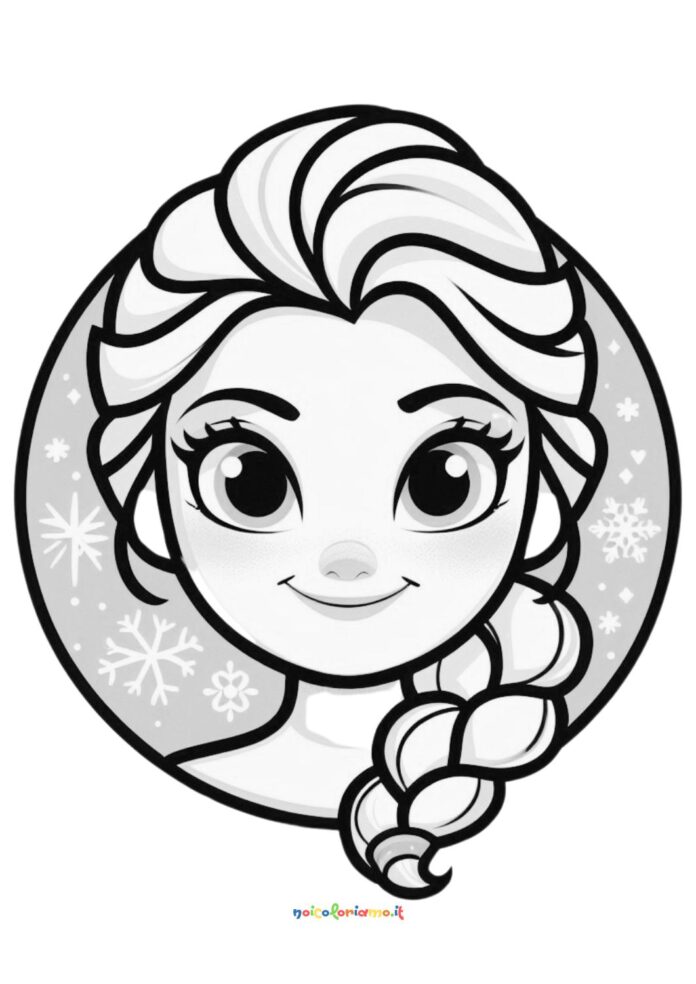 Bellissima Elsa da colorare