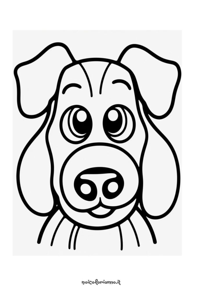 Simpatico Musetto di cagnolino da colorare