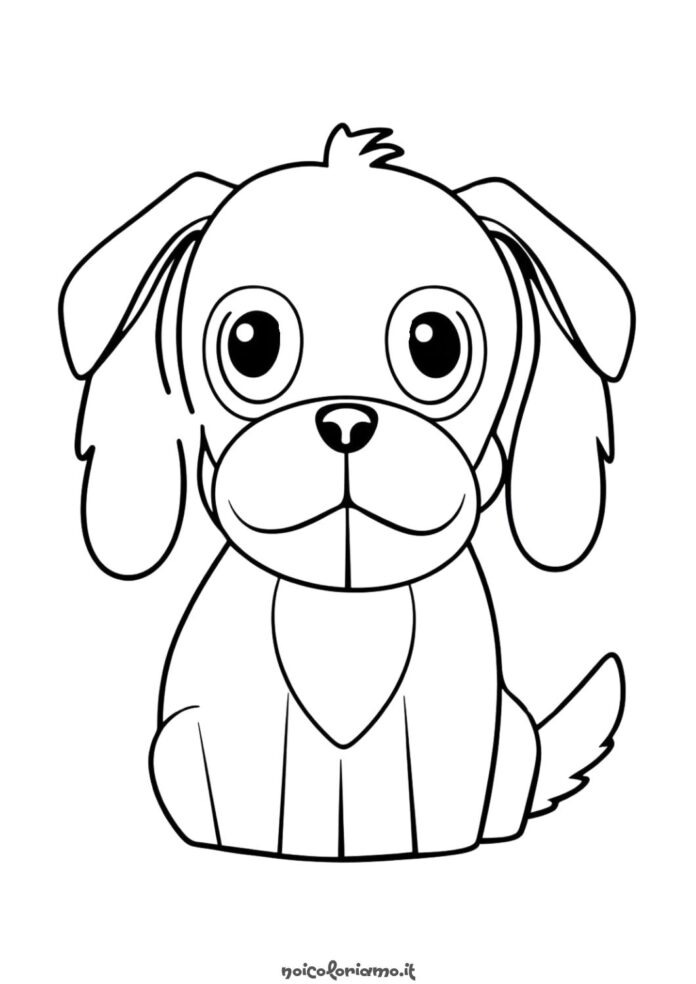 Simpatico cagnolino da colorare