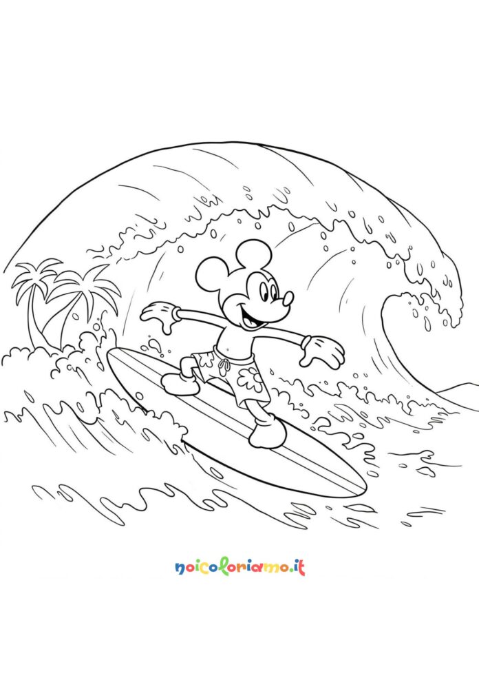 Topolino fa surf