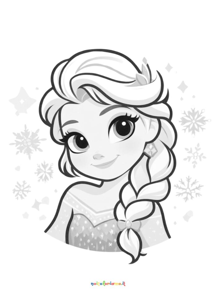 Una bellissima Elsa da colorare