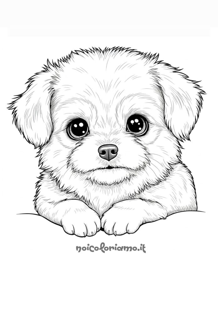 Cagnolino guarda dolcemente