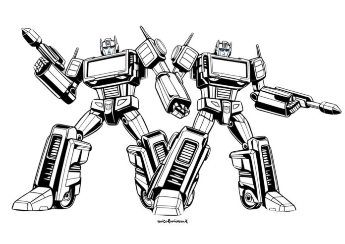 Due Transformers da colorare