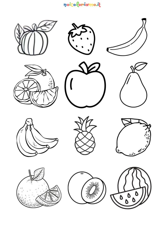 Frutta da colorare