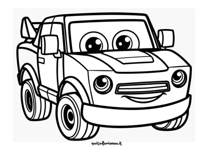 Macchina con occhi per bambini