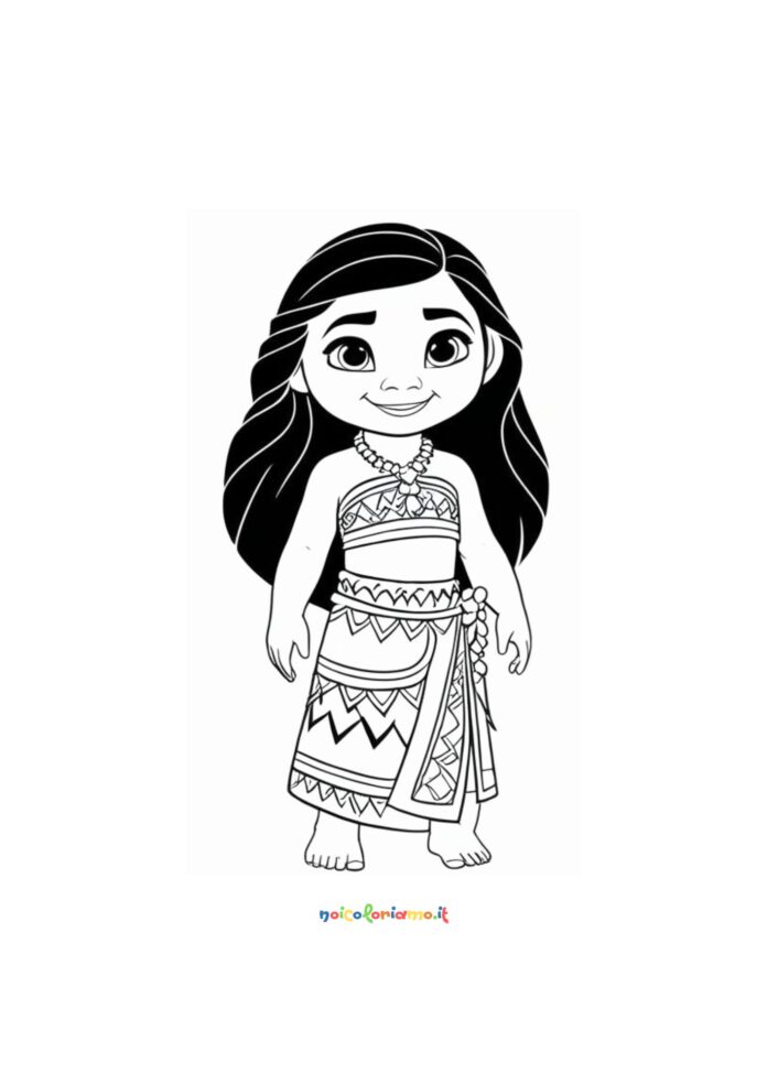 Principessa oceania da colorare