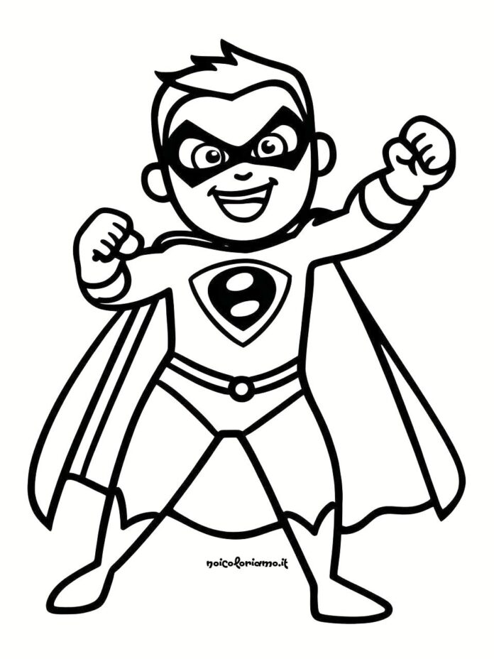 Supereroe da colorare