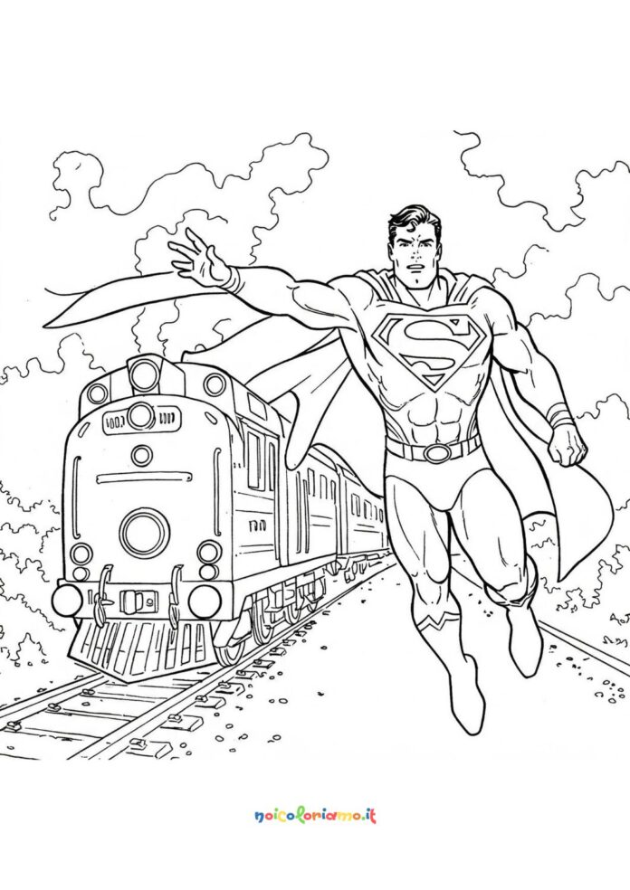 Superman ferma un treno