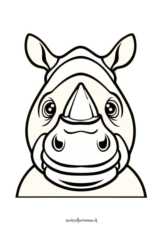 Cucciolo di Rinoceronte da colorare