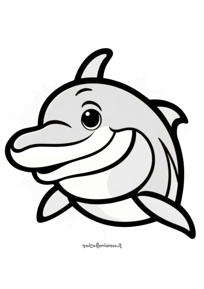 Delfino da colorare Bold and Easy