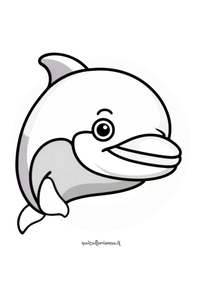 Delfino da colorare per bambini