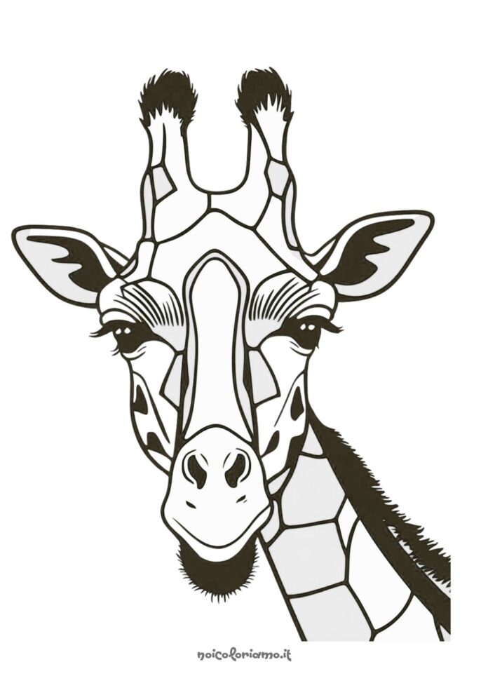 Giraffa da colorare