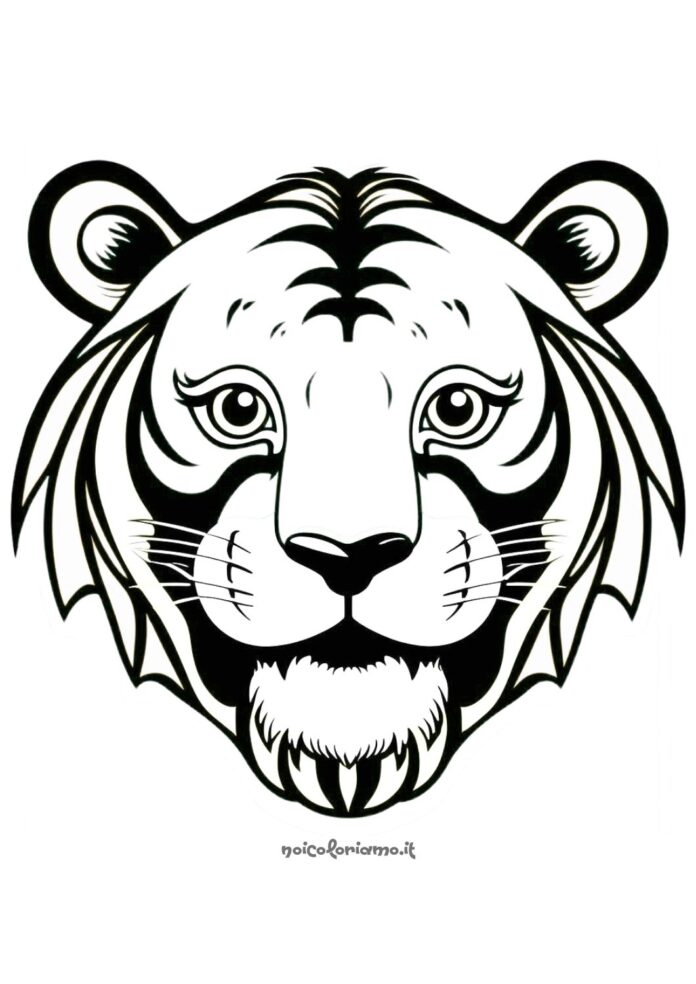 Mamma Tigre Pop Art da colorare