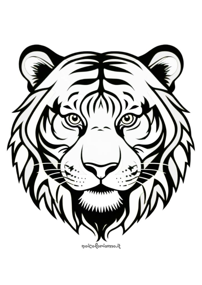 Muso di Tigre Pop Art da colorare