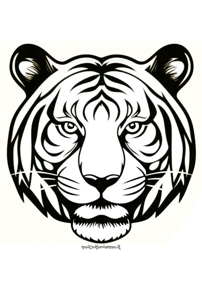Tigre Pop Art da colorare